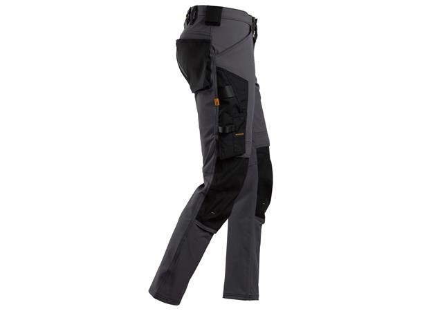 Snickers 6371 Arbeidsbukse Grå/Svart, str.150 m/full stretch