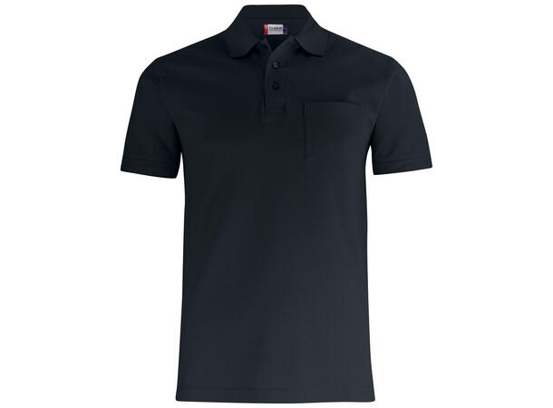 Clique Basic Polo w. Pocket Svart XS