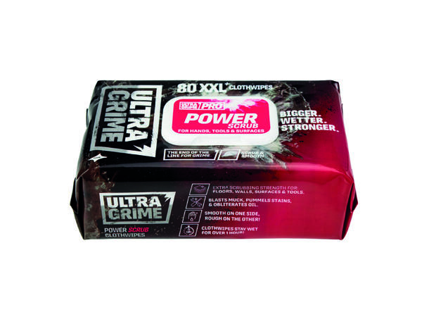 Ultra Grime PRO XXL PowerScrub Clothwipe 80 Pack Clothwipes
