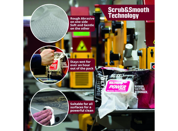 Ultra Grime PRO XXL PowerScrub Clothwipe 80 Pack Clothwipes
