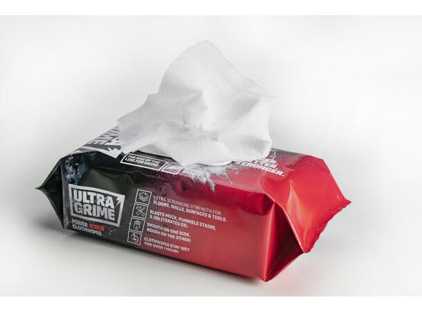 Ultra Grime PRO XXL PowerScrub Clothwipe 80 Pack Clothwipes
