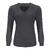 JH&Frost  Merino V-neck Dame Gråmelert L 
