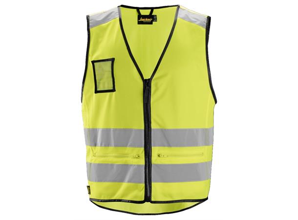 Snickers 4310 AllroundWork vest HiVis Gul, str.L/XL Kl.2