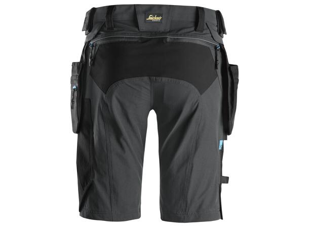 Snickers 6108 Shorts+ m/avtakbare lommer Grå/Svart, str.044