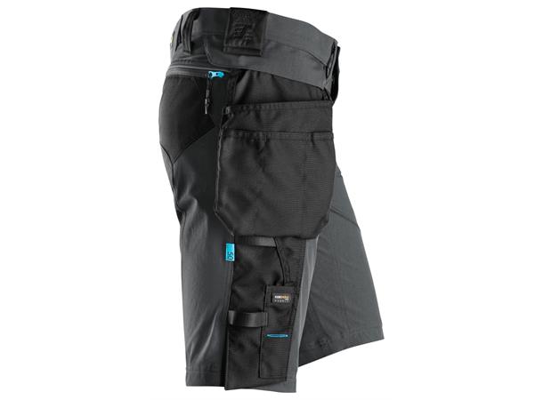 Snickers 6108 Shorts+ m/avtakbare lommer Grå/Svart, str.044