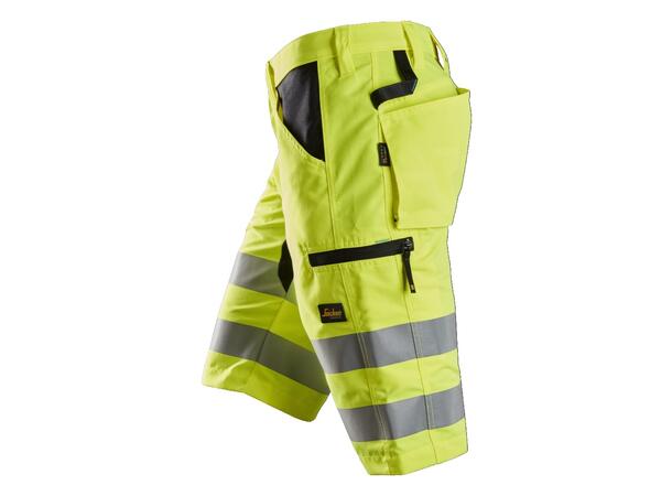 Snickers 6132 LiteWork+ Shorts HiVis Gul/Svart, str.044 Kl.1