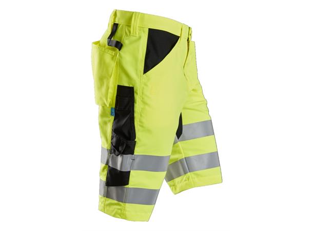 Snickers 6132 LiteWork+ Shorts HiVis Gul/Svart, str.044 Kl.1