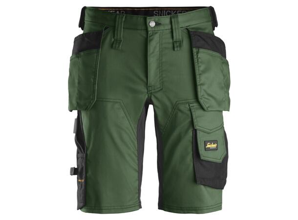 Snickers 6141 AllroundWork Shorts Grønn/Svart C54