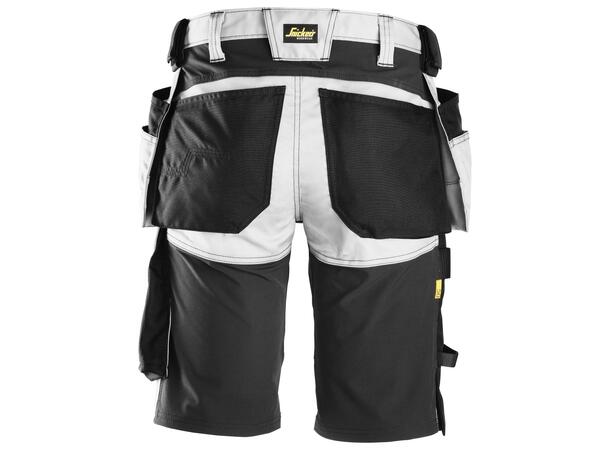 Snickers 6141 AllroundWork Shorts Hvit/Svart C54