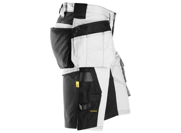 Snickers 6141 AllroundWork Shorts Hvit/Svart C54