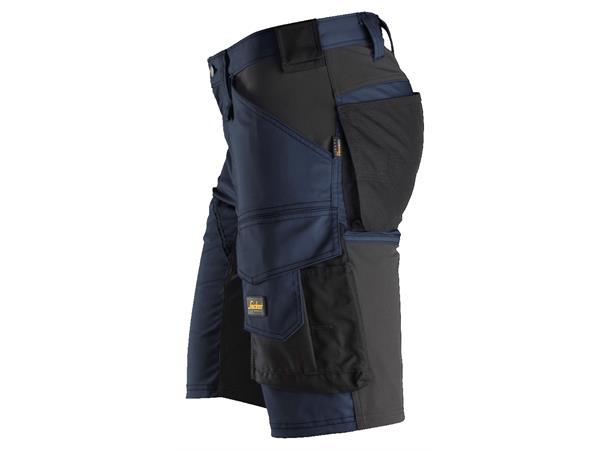 Snickers 6143 AllroundWork stretchshorts Marineblå/Svart, str.050, stretch