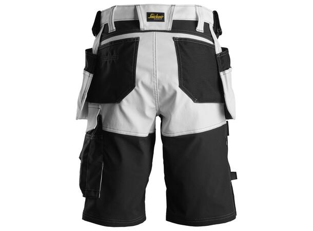 Snickers 6147 AllroundWork DameShorts Hvit/Svart C44