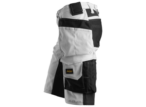 Snickers 6147 AllroundWork DameShorts Hvit/Svart C44