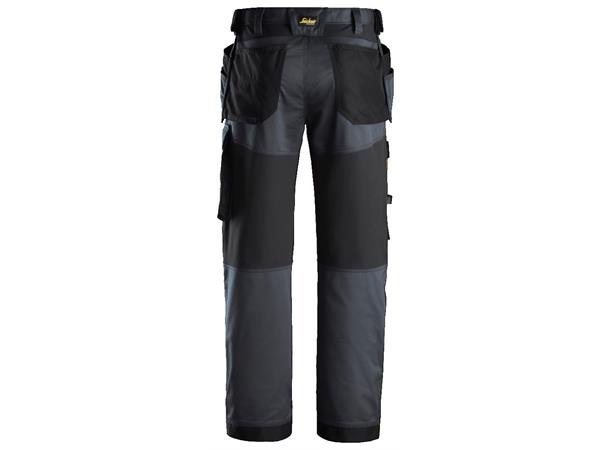 Snickers 6251 AllroundWork Arbeidsbukse Grå/Svart, str.058 stretch/hylsterlommer