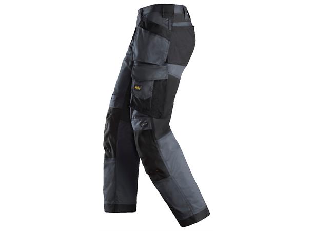 Snickers 6251 AllroundWork Arbeidsbukse Grå/Svart, str.058 stretch/hylsterlommer