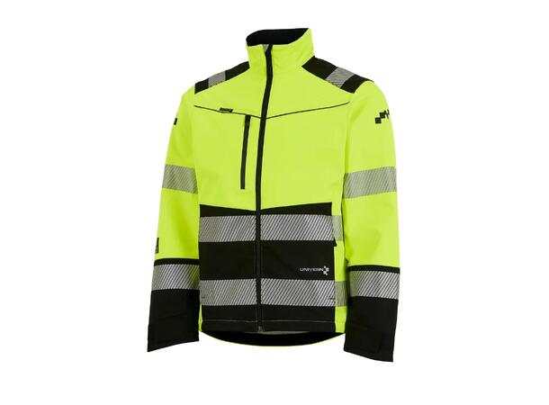 UNIVERN SOFTSHELL JAKKE HI-VIS HiVis Gul XS