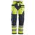 Snickers 6932 FlexiWork+ Arbeidsbukse HiVis Gul/Blå, str.150 Kl.2 