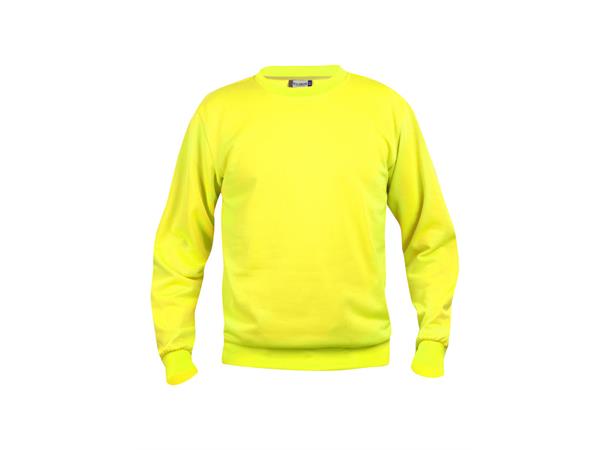 Clique Basic Roundneck HiVis Gul str. M