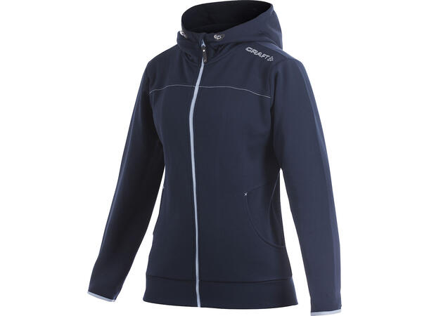 Craft Leisure Full Zip Hood W Marineblå str. XS