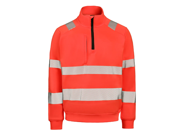 Gesto G235 Essential Halfzip Sweatshirt HiVis Rød XS