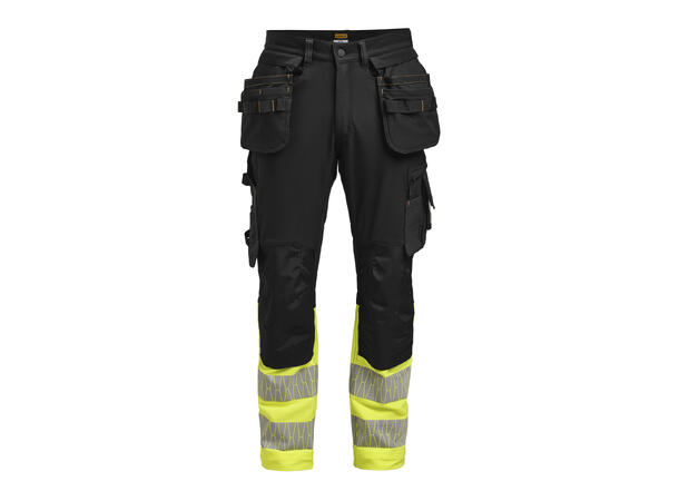 Jobman Craftsman Trousers Stretch Hi-Vis Svart/Gul C44