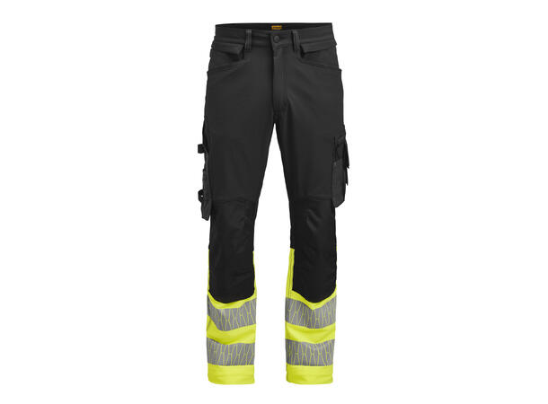Jobman Craftsman Trousers Stretch Hi-Vis Svart/Gul C44