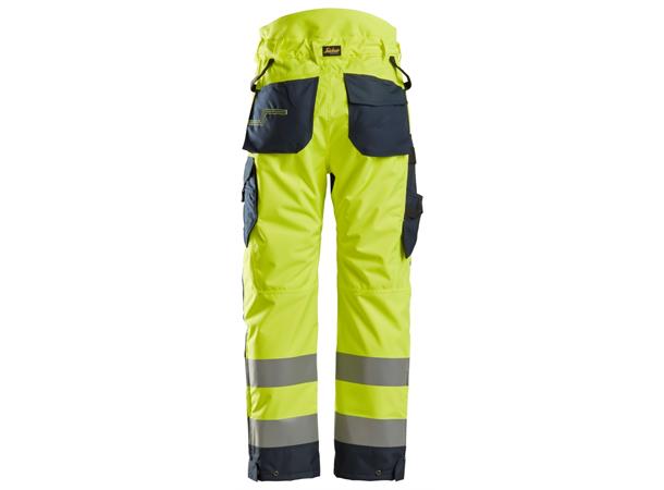 Snickers 6639 AllroundWork+ Vinterbukse HiVis Gul/Blå, str.XS Kl.2