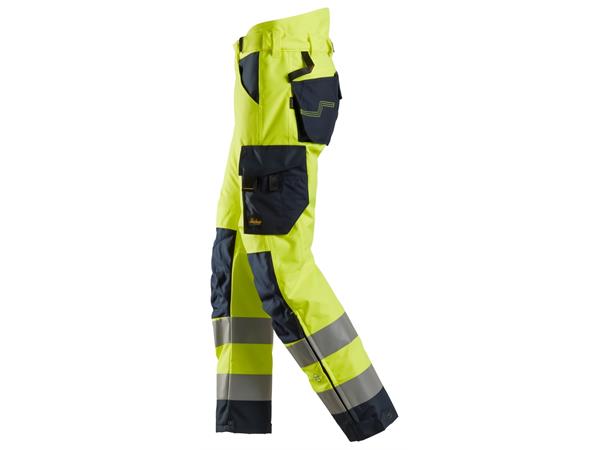 Snickers 6639 AllroundWork+ Vinterbukse HiVis Gul/Blå, str.XS Kl.2