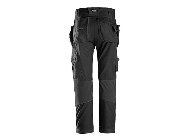 Snickers 6902 FlexiWork Arbeidsbukse+ Svart, str.146 m/hylsterlommer