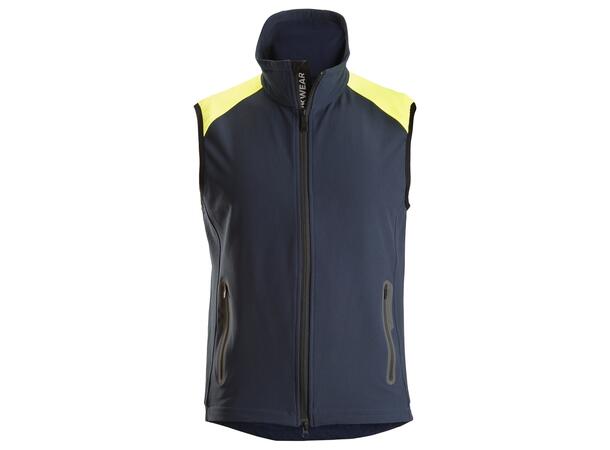 Snickers 8029 Neon Vest Marineblå/Gul, str.XXXL