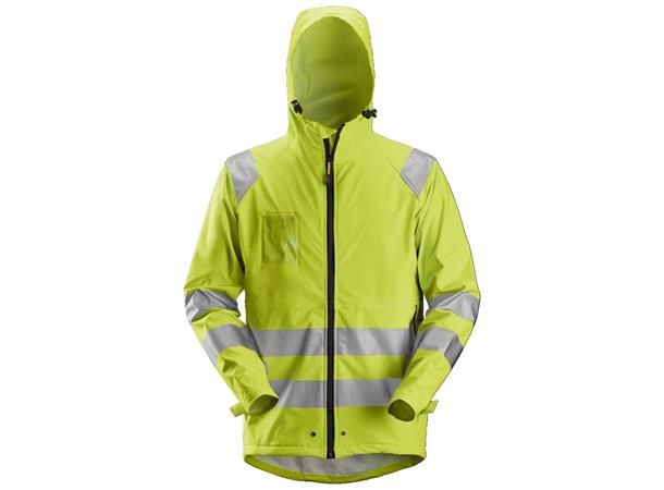 Snickers 8233 HiVis-PU-regnjakke HiVis Gul, str.XL Kl.3