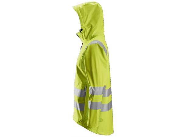 Snickers 8233 HiVis-PU-regnjakke HiVis Gul, str.XL Kl.3