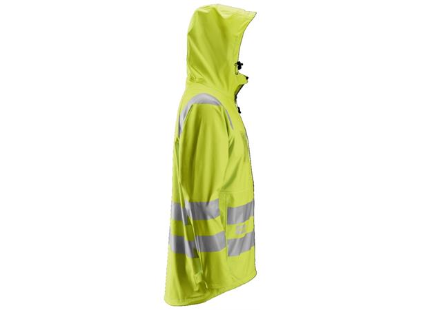 Snickers 8233 HiVis-PU-regnjakke HiVis Gul, str.XL Kl.3