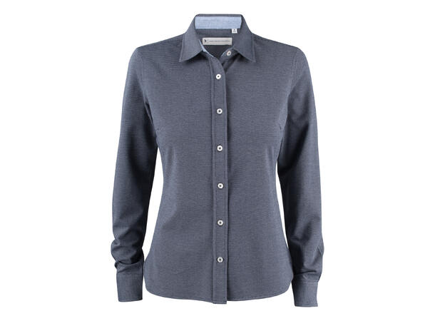 James Harvest Burlingham Jersey Skjorte Marineblå XS