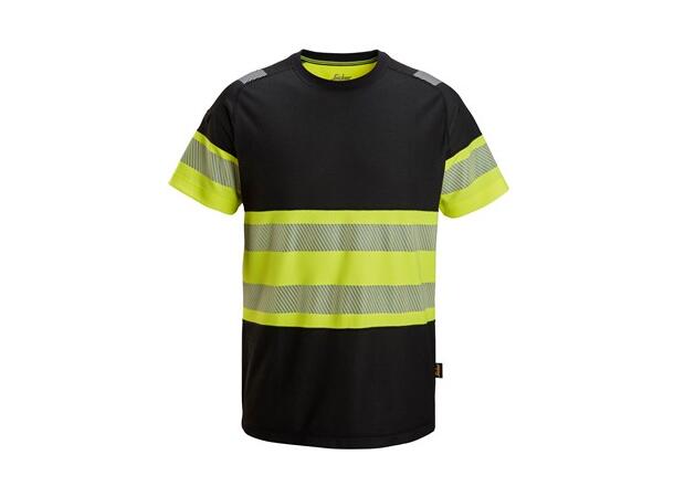 Snickers T-Skjorte 2538 KL 1 Svart/Gul XS