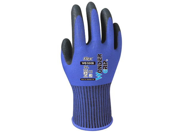WONDERGRIP NITRILHANSKE WG-500 FLEX 9 Blå/Svart 7