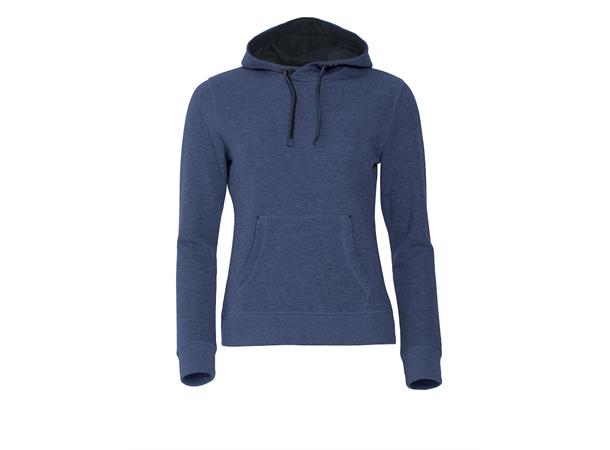 Clique Classic Hoody Dame Blåmelert str. XS