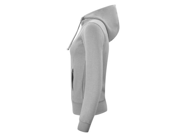 Clique Classic Hoody Full Zip Dame Gråmelert str. M