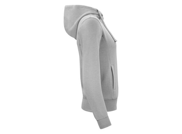 Clique Classic Hoody Full Zip Dame Gråmelert str. M