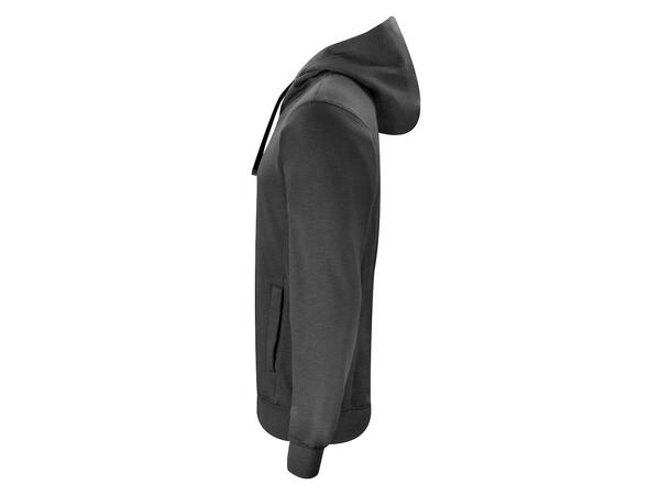 Clique Classic Hoody Full Zip Mørkegrå str. 4XL