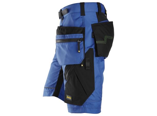 Snickers 6904 FlexiWork Håndverksshorts Blå/Svart, str.044 m/hylsterlommer