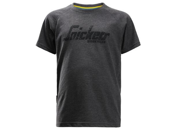 Snickers 7510 T-skjorte Blå, str.158/164 med logo for barn