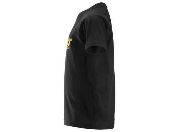 Snickers 7510 T-skjorte Svart, str.110/116 med logo for barn