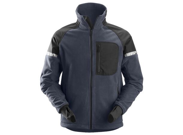 Snickers 8005 AllroundWork Fleecejakke Marineblå/Svart L
