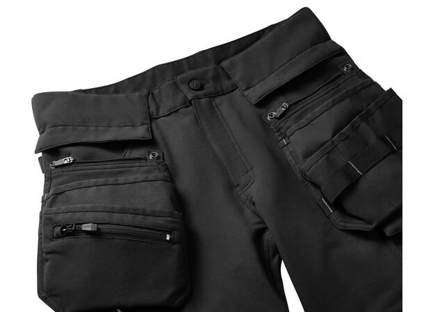 HÅNDVERKSBUKSE ELEVATE G531 FULLSTRETCH Svart/Gul D88