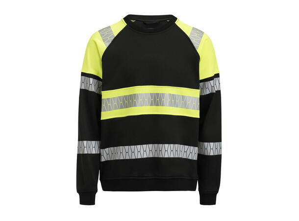 Jobman Sweatshirt Hi-Vis Svart/Gul XS