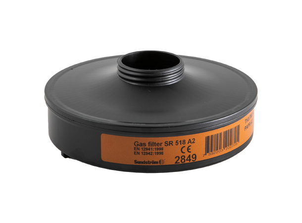 Sundström SR 518 Gas A2 2p Filter PAPR Svart