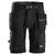 Snickers 6904 FlexiWork Håndverksshorts Svart, str.046 m/hylsterlommer 
