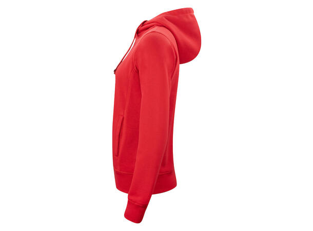 Clique Classic Hoody Full Zip Dame Rød str. M