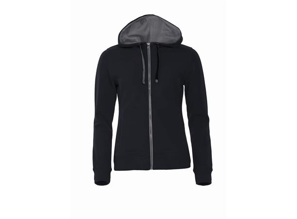 Clique Classic Hoody Full Zip Dame Svart str. S